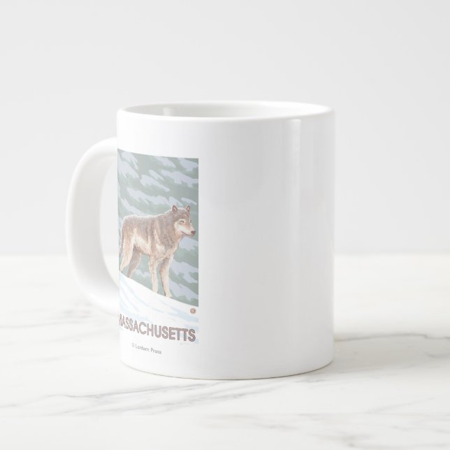 Tasse Géante Scène des loups du Massachusetts (Devant gauche)