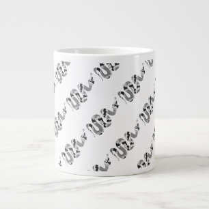 Tasse Géante Serpent gris et silhouette gris clair