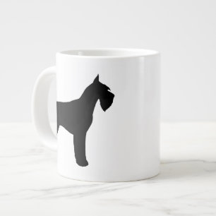 Tasse Géante Silhouettes de chien Schnauzer géant noir