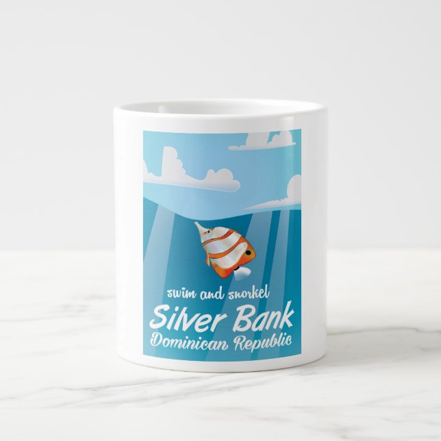 Tasse Géante Silver Bank République Dominicaine Snorkel Voyage (Devant)