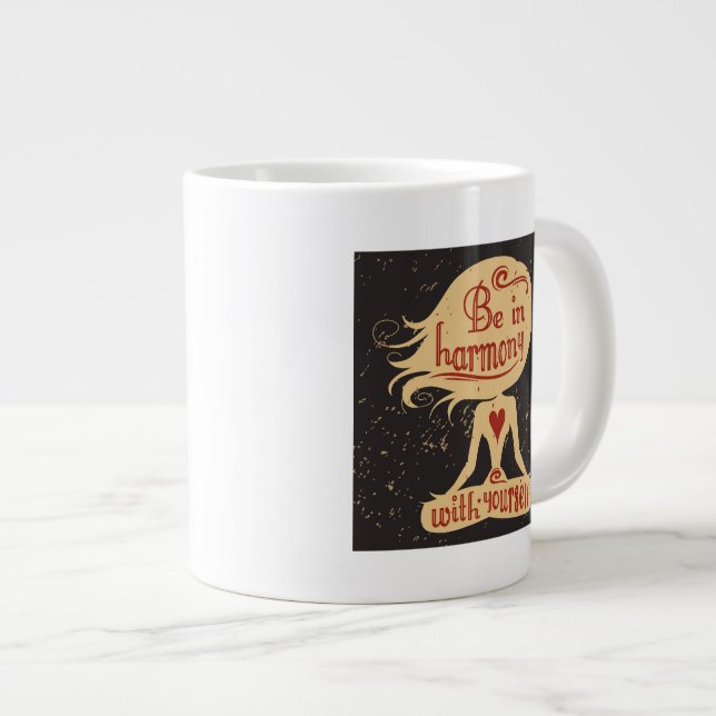 Tasse Géante Soyez en harmonie avec vous-même 2 (Devant droit)