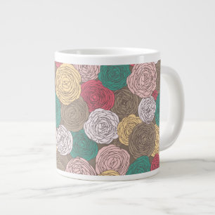 Tasse Géante Style floral élégant. Fleur vive