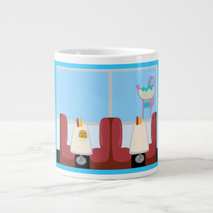 Tasse Géante Super Cute Retro Fifties Diner Cartoon Art