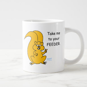 Tasse Géante Symbole de la paix Dessin de caricature d'écureui