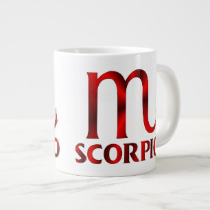 Tasse Géante Symbole rouge d'horoscope de Scorpion