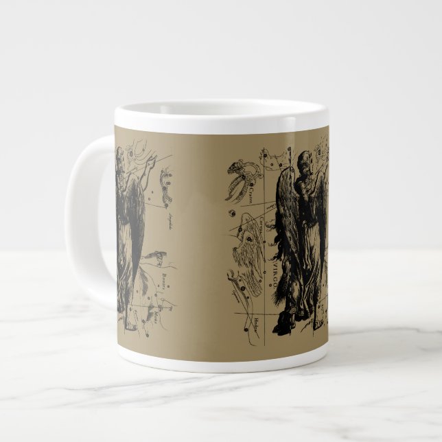 Tasse Géante Symbole Virgo Constellation Hevelius 1690 (Devant gauche)