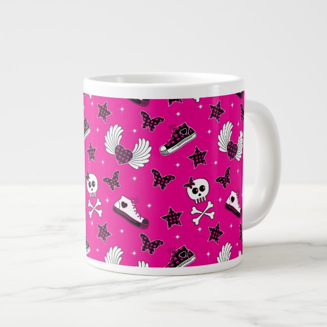 Tasse Géante Symboles d'Emo (Devant droit)
