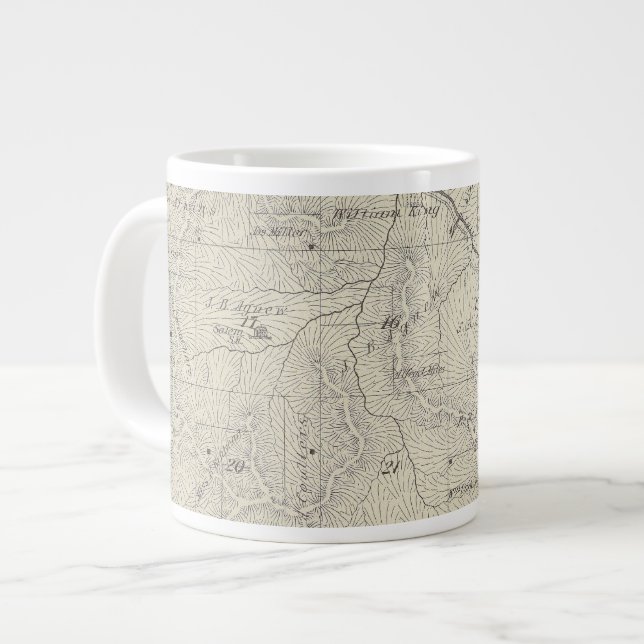 Tasse Géante T22S R29E Carte de la section du comté de Tulare (Devant gauche)