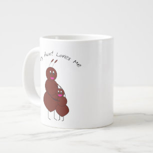 Tasse Géante Tante et nièce fourmi dessin animé mignonnes qui s