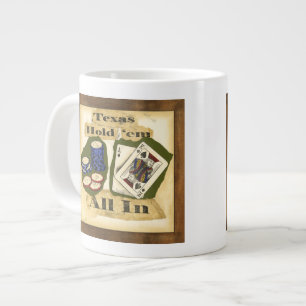 Tasse Géante Texas Hold 'Em main avec le roi et l'as