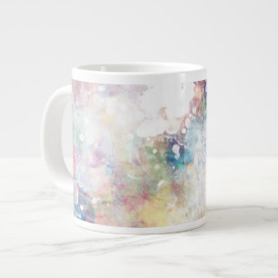 Tasse Géante texture de gris Abstrait avec aquarelle 2