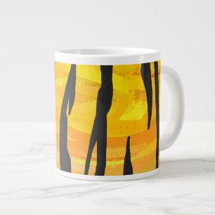 Tasse Géante Tigre Imprimé Noir et Orange
