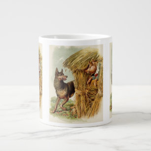 Tasse Géante Trois Petits Cochons Grand Mauvais Loup, Vintage C