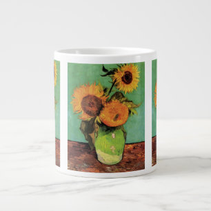 Tasse Géante Trois tournesols dans un vase par Vincent van Gogh