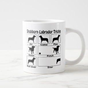 Tasse Géante Trucs de chiens de repérage du Labrador têtus