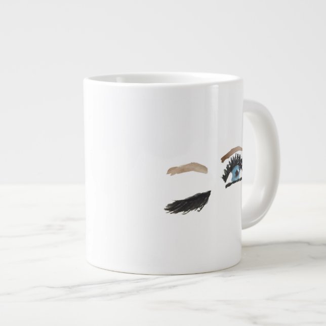 Tasse Géante Tu as ça !  Lashes de Winking (Devant droit)