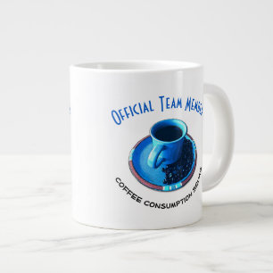 Tasse Géante Typographie De L'Équipe De Boisson De Café  Coup