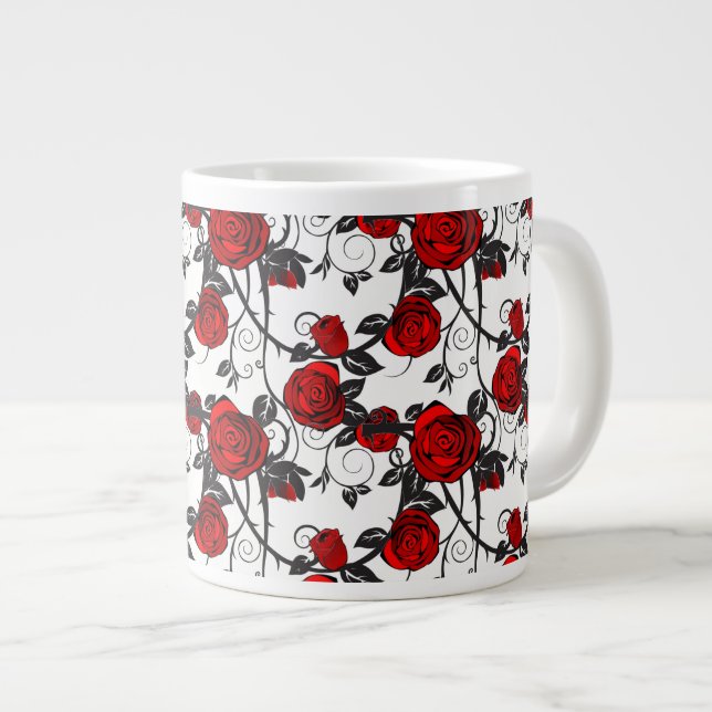 Tasse Géante Vin Jumbo Mug-Red Rose (Devant droit)