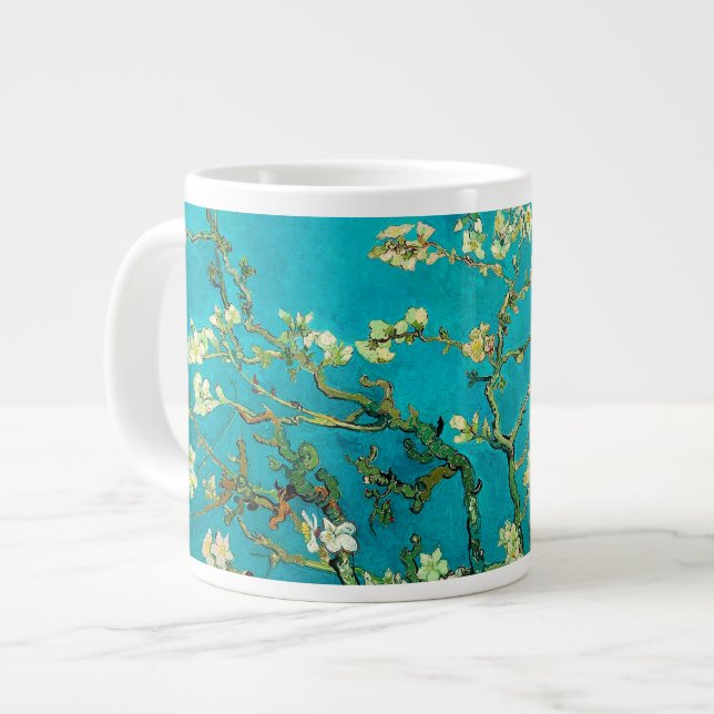 Tasse Géante Vincent Van Gogh Blossoming Almond Tree Floral Art (Devant gauche)