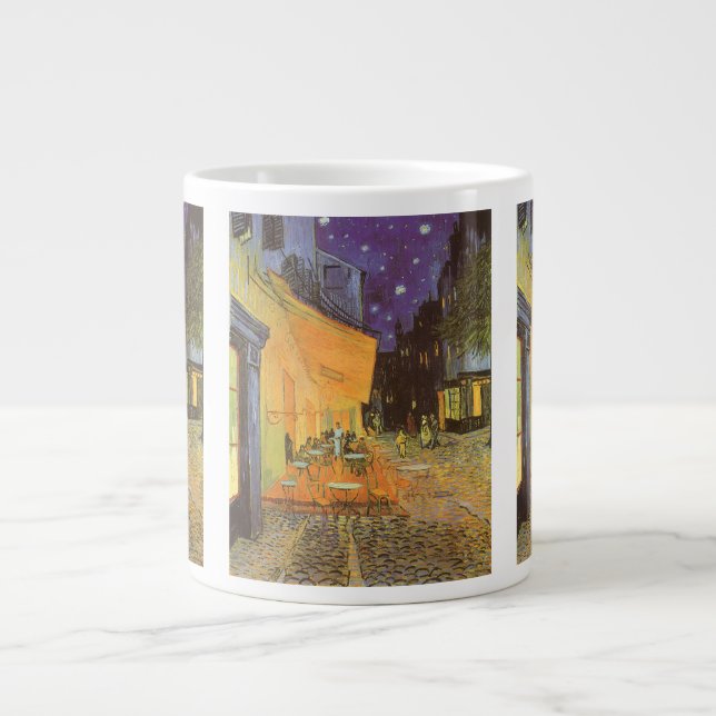 Tasse Géante Vincent van Gogh - Café Terrasse en soirée (Devant)