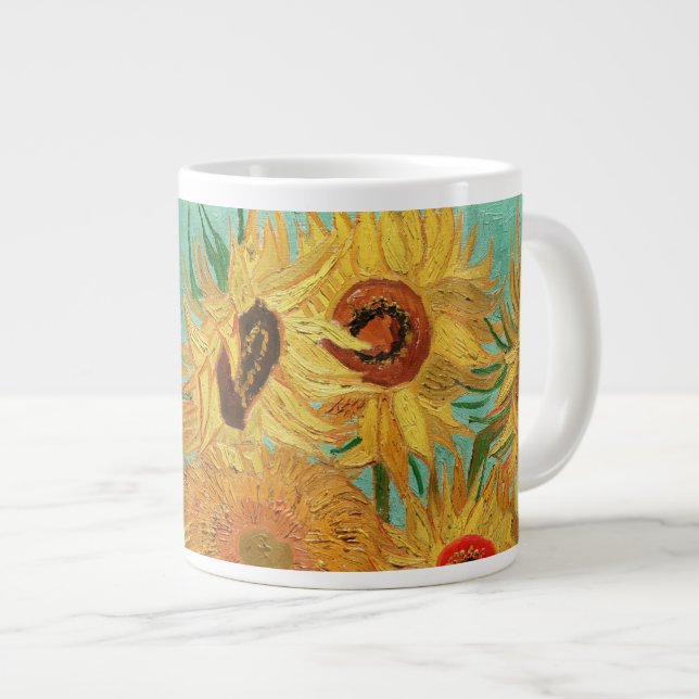 Tasse Géante Vincent Van Gogh Douze Tournesols Dans Un Vase (Devant droit)