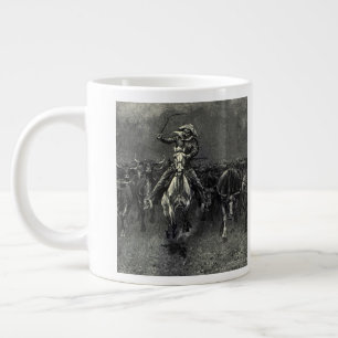 Tasse Géante Vintage Cowboys, Une Débandade par Frederic Reming