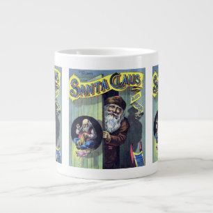 Tasse Géante Vintage Noël, le Père Noël et son livre d'œuvres