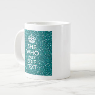 Tasse Géante Votre texte pour elle qui doit obéir à la loi