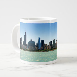 Tasse Géante Vue d'horizon de Chicago par le lac Michigan