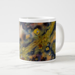 Tasse Géante Vue rapprochée abstraite de l'Ocean Jasper