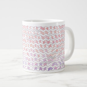 Tasse Géante Zebra rose et blanc Chevron