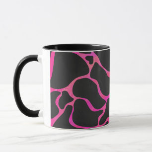 Tasse Giraffe rose chaude et noire