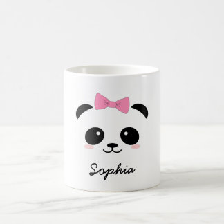 tasse girly personnalisée de panda animal mignon