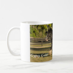 Tasse gitane de cheval de Vanner d'or gitan