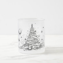 Mon arbre de Noël : Ligne d'encre en verre de Noël