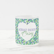 Motif Myrtilles Moderne Vert Bleu Personnaliser.