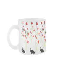 Poppies rouges Lapin Lapin Flore