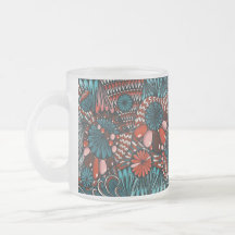 Tapisserie orientale corail sarcelle fantaisiste Z