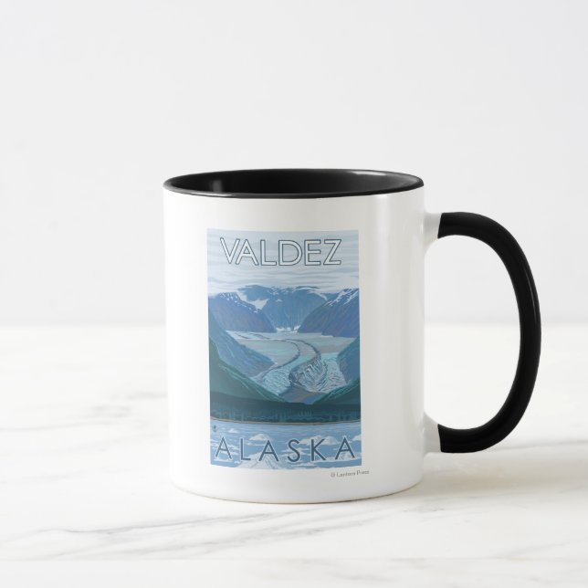 Tasse Glacier Scene - Valdez, Alaska (Droite)