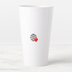 Tasse Global Love Latte   Design minimaliste en fo