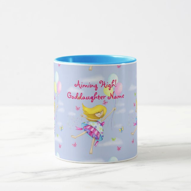 Tasse Godgirl Cadeau Girly Motivationnel Personnalisé (Centre)
