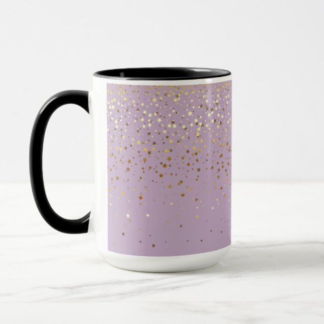 Tasse Golden Petite Stars À café à deux tons PRPLE (Gauche)