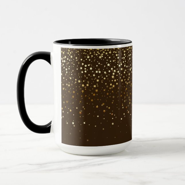 Tasse Golden Petite Stars Café bicolore Brown (Gauche)