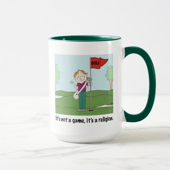 Tasse GOLF !  Ce n'est pas un jeu, il est une religion (Droite)