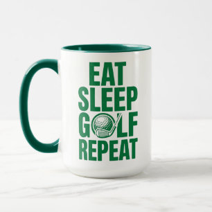 Tasse Golf Répéter, Manger Dormir Golf Drôle Cadea