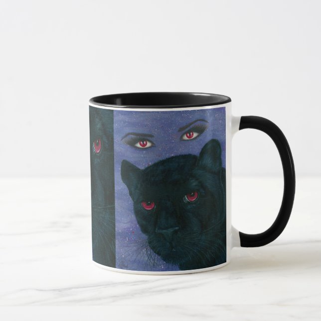 Tasse gothique d'art de vampire de panthère noire (Droite)