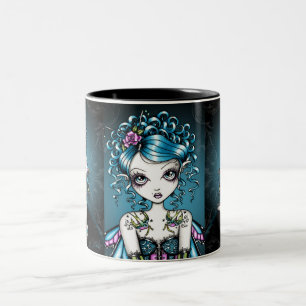 Tasse gothique de fée de tatouage d'hirondelle de
