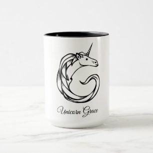 Tasse Grâce mignonne magique de licorne du monogramme G