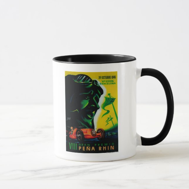 Tasse Gran Premio Pena Rhin Poster Vintage Europe (Droite)