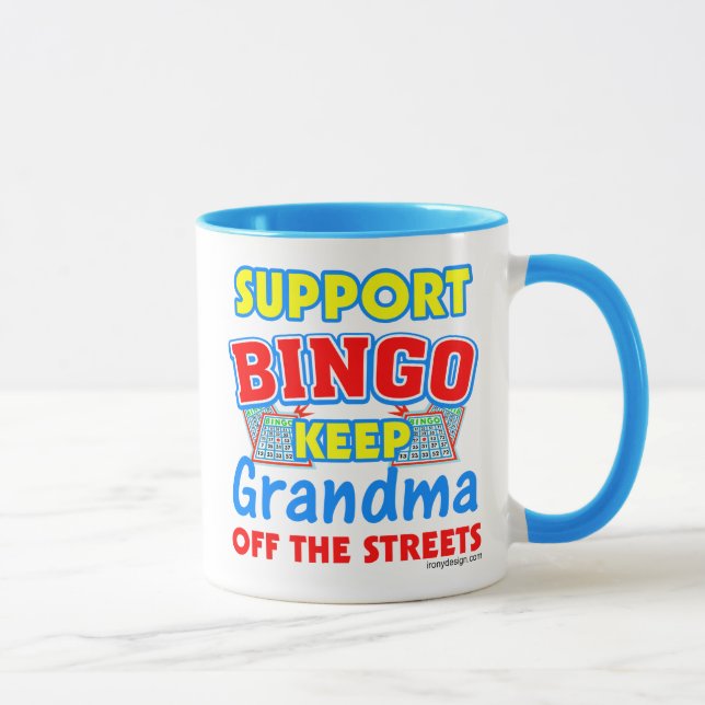 Tasse Grand-maman de bingo-test de soutien (Droite)